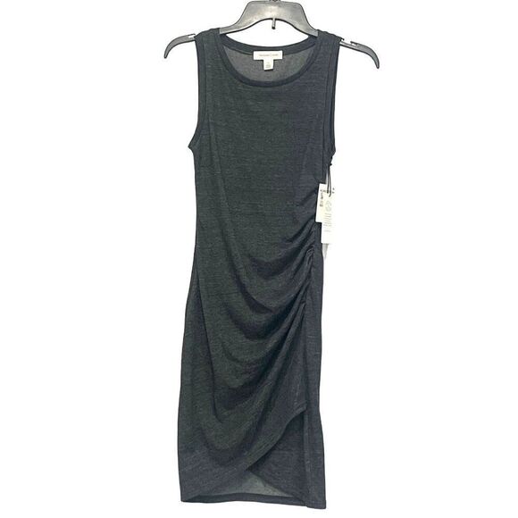 Treasure & Bond Ruched Side Sleeveless Dress Medium Charcoal Heather - Picture 10 of 11